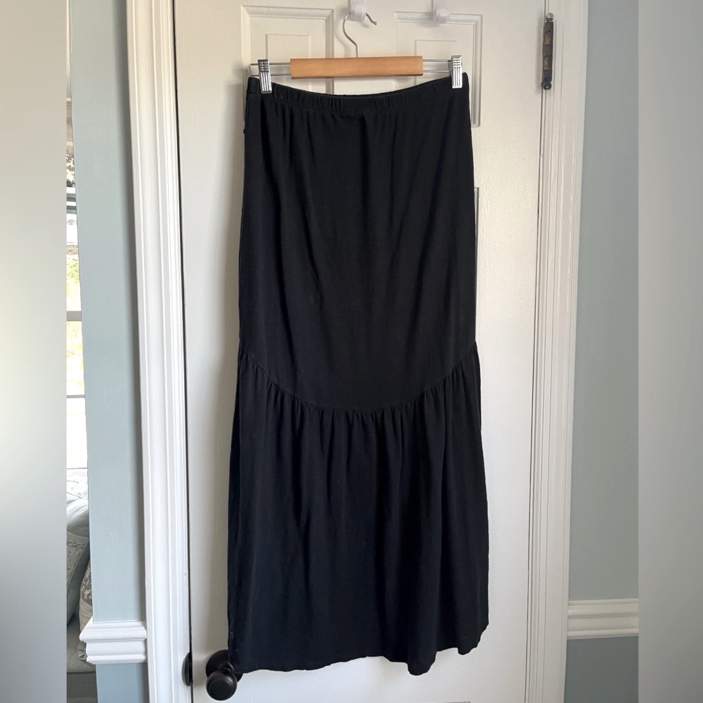 💜 Roxy - Black High-Low Skirt - Size Small - Boho Maxi Skirt - EUC - Picture 4 of 7